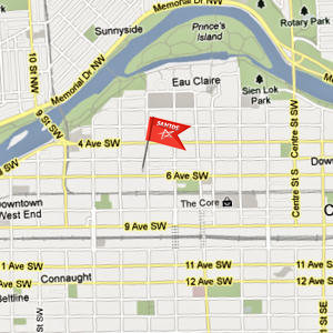 map of downtown calgary ab canada